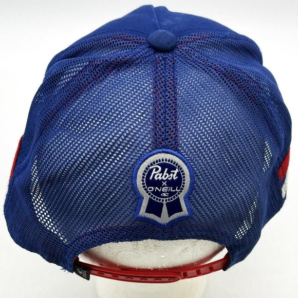 Vtg Pabst Blue Ribbon Beer O'Neill Blue Snap Back Mesh Truckers Baseball Hat Cap - Picture 3 of 8